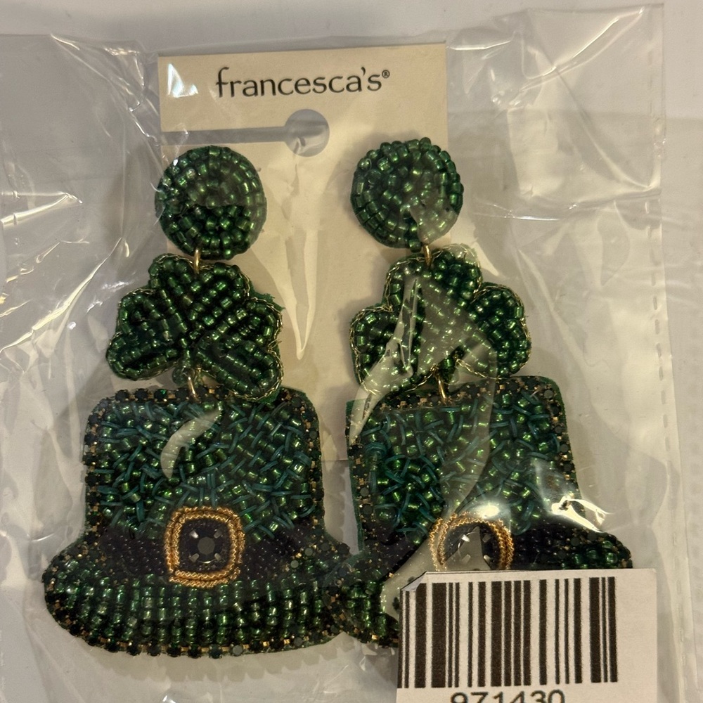 Francesca's Collections Emerald Beaded Earrings